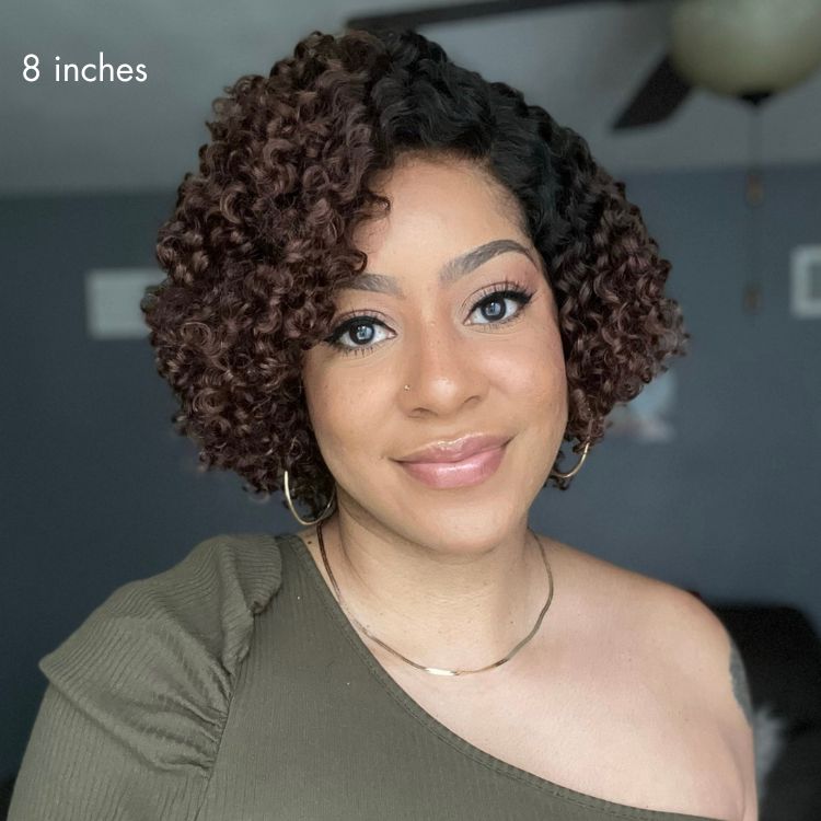 Short Curly Human Hair Wig | Minimalist HD Lace | Glueless Side Part | Lumma