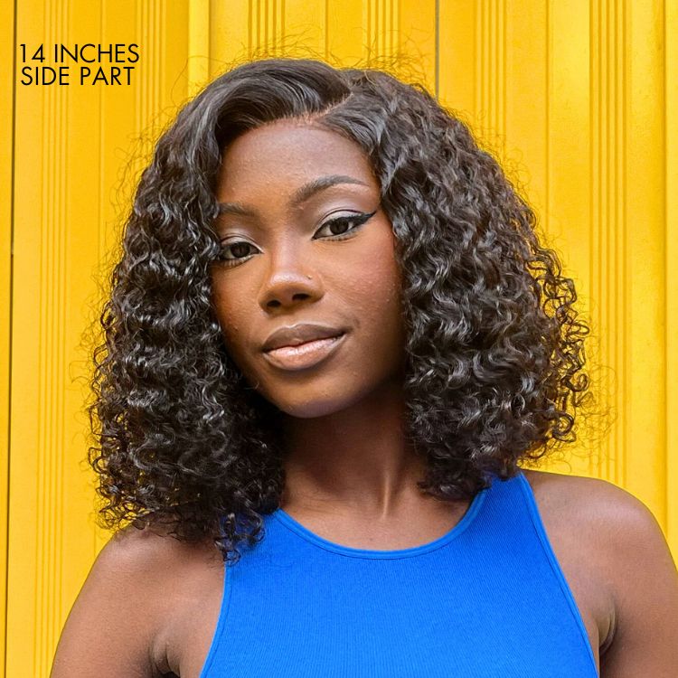 Natural Black Kinky Curly Human Hair Wig | Glueless HD Lace 5x5 Closure | Large & Small Cap Sizes | Lumma