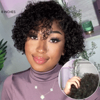 Short Curly Human Hair Wig | Minimalist HD Lace | Glueless Side Part | Lumma
