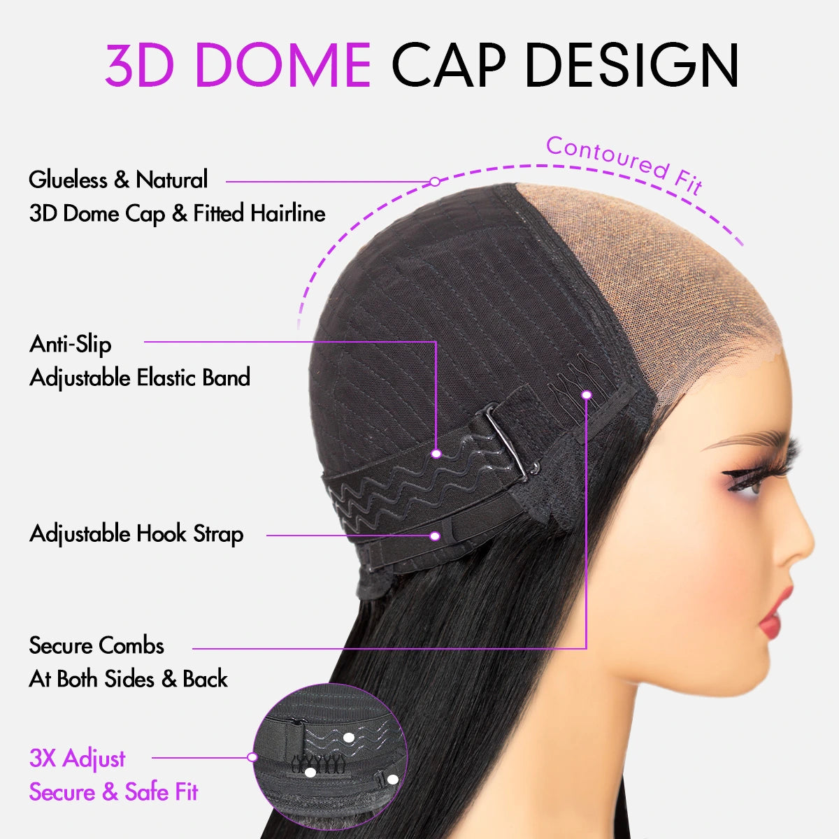 Straight Human Hair Wig | 6x5 HD Lace | Glueless Wear & Go | 250% Density - LUMMA