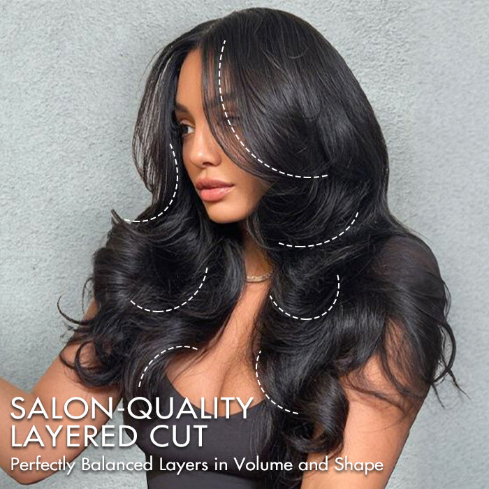 Pre-Styled Butterfly Haircut Pop Layers Wig | 6x5 Wear & Go Glueless Wig | 250% Density | Lumma