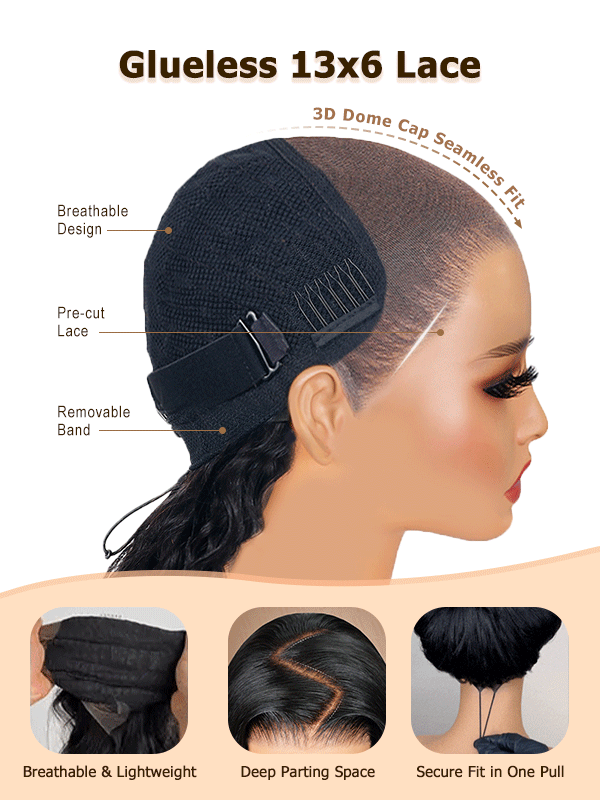 Deep Wave Human Hair Wig | Glueless 13x6 Lace | Wear & Go | Lumma