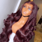 Body Wave Human Hair Lace Wig | Glueless Lace Front Wig Colored | Lumma
