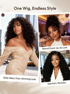 Lumma 7x5 Bye-Bye Knots™ & 13x4 Pre Everything Pull And Go Glueless Wet & Wavy Water Wave With Invisi Drawstring With Free Baby Hair