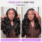 Yaki Body Butterfly Cut Human Hair Wig | Layered V Part | Natural Blend - Lumma