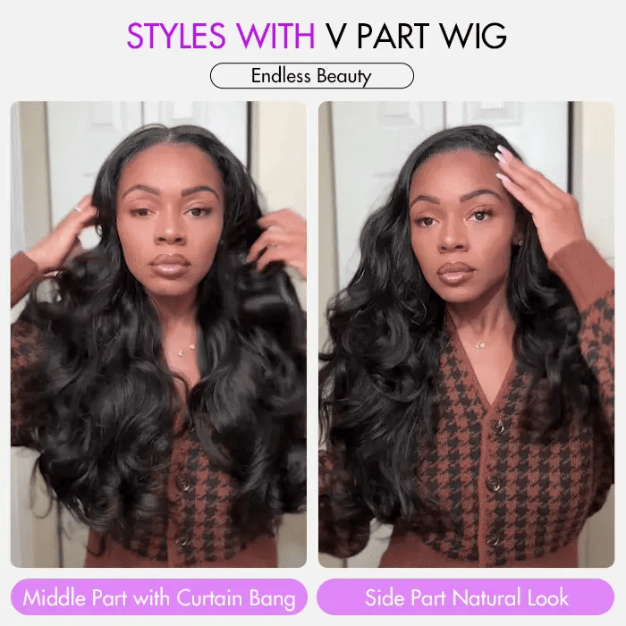 Yaki Body Butterfly Cut Human Hair Wig | Layered V Part | Natural Blend - Lumma