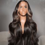 Money Piece Brown Body Wave Human Hair Lace Wig | Transparent Lace Front | Glueless Skunk Stripe | Lumma