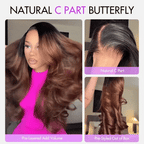 Mocha Brown Ombre Loose Wave Human Hair Wig | 6x5 Lace | Glueless | 250% Density -Lumma Hair