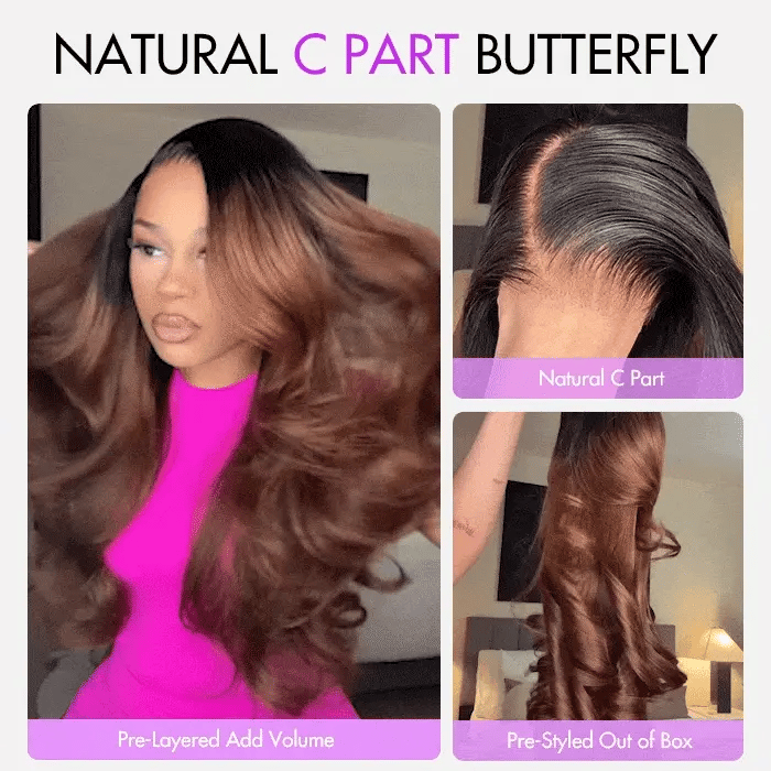 Mocha Brown Ombre Loose Wave Human Hair Wig | 6x5 Lace | Glueless | 250% Density -Lumma Hair