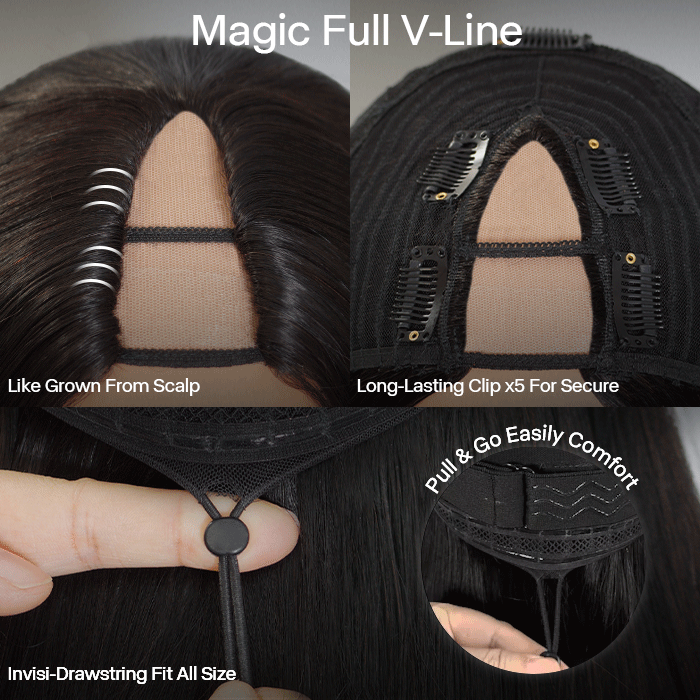 Yaki Body Butterfly Cut Human Hair Wig | Layered V Part | Natural Blend - Lumma