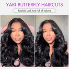Yaki Body Butterfly Cut Human Hair Wig | Layered V Part | Natural Blend - Lumma