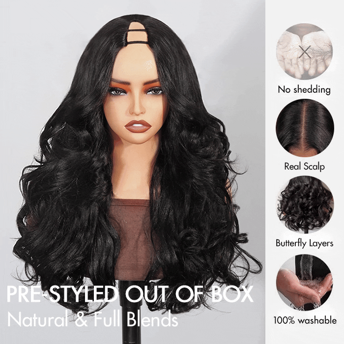 Yaki Body Butterfly Cut Human Hair Wig | Layered V Part | Natural Blend - Lumma
