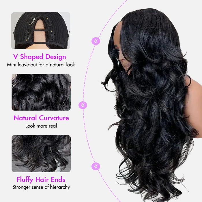 Yaki Body Butterfly Cut Human Hair Wig | Layered V Part | Natural Blend - Lumma