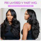 Yaki Body Butterfly Cut Human Hair Wig | Layered V Part | Natural Blend - Lumma