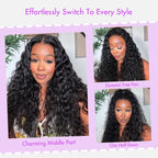 Water Wave Human Hair Wig | HD Lace Front 13x4 or 13x6 | Glueless | 250% Density - Lumma Hair