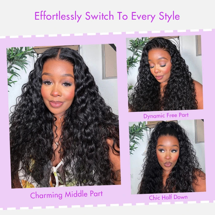 Water Wave Human Hair Wig | HD Lace Front 13x4 or 13x6 | Glueless | 250% Density - Lumma Hair